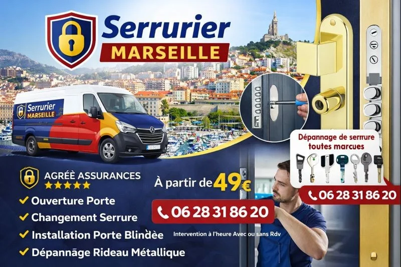 Dépannage serrurier rapide à La Conception Marseille 13005